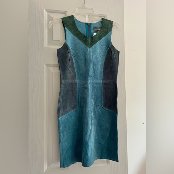 PJK Patterson J. Kincaid Dresses & Skirts - # 131 New PJK 100% Leather Color-Block Dress